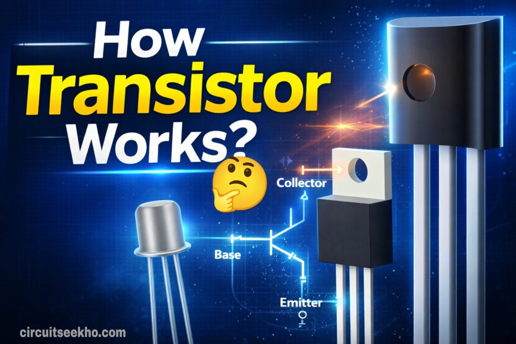 How transistor works explained with NPN transistor diagram for beginners